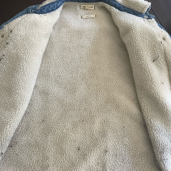 Madewell Sherpa lined trucker denim jacket size small - Picture 2 of 4